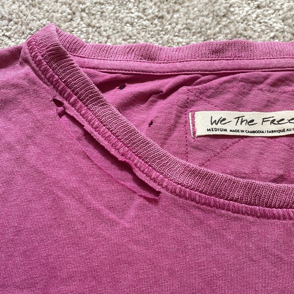 We the Free by Free People Dani Tee, Fuschia Fantastic, sz M - Picture 7 of 15